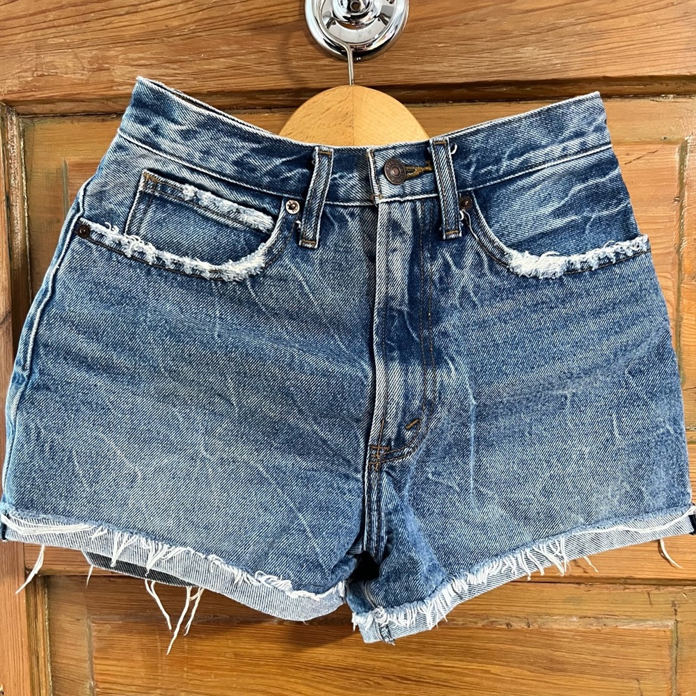 Abercrombie & Fitch Blue Jean Shorts Natural Rise